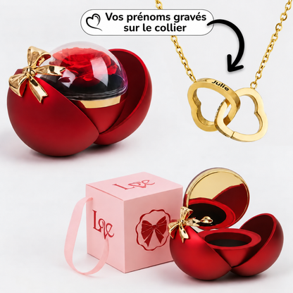 Collier double cœur
