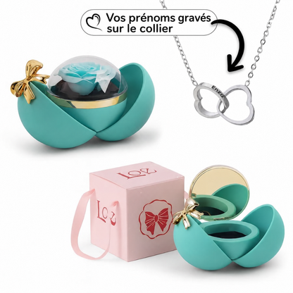 Collier double cœur