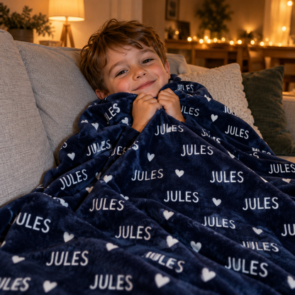 Plaid personnalisé - Cadeau pour enfants et familles