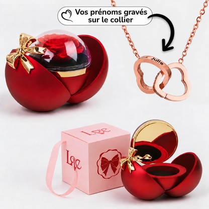 Collier double cœur