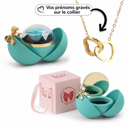 Collier double cœur