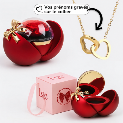 Collier double cœur