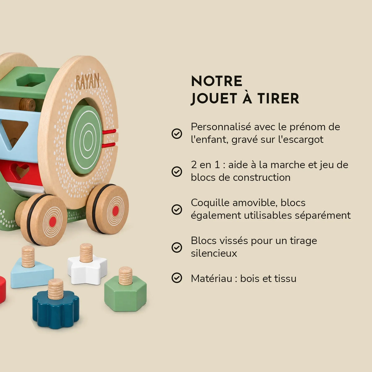 Mon Escargot – Jouet personnalisé