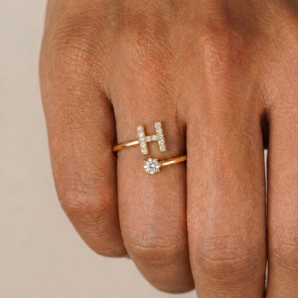 Bague initiale personnalisée