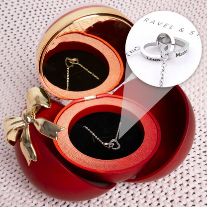 Collier double cœur