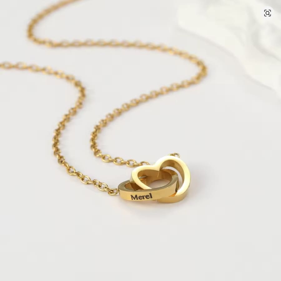 Collier double cœur