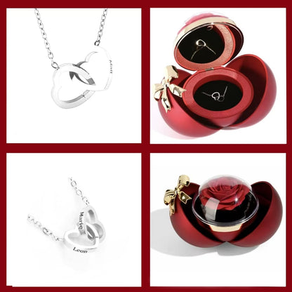 Collier double cœur
