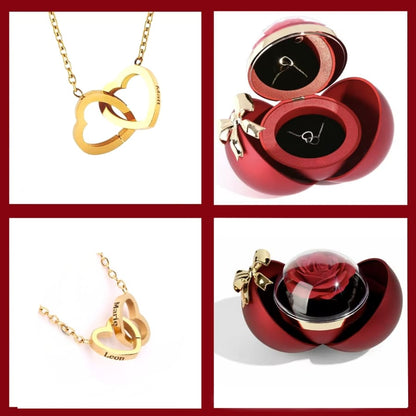 Collier double cœur
