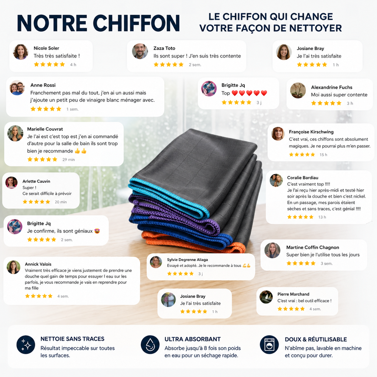 Chiffon en Fibre de Carbone