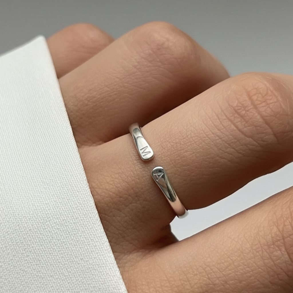 Bague initiale personnalisée