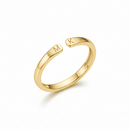 Bague initiale personnalisée