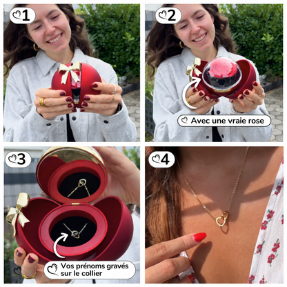 Collier double cœur