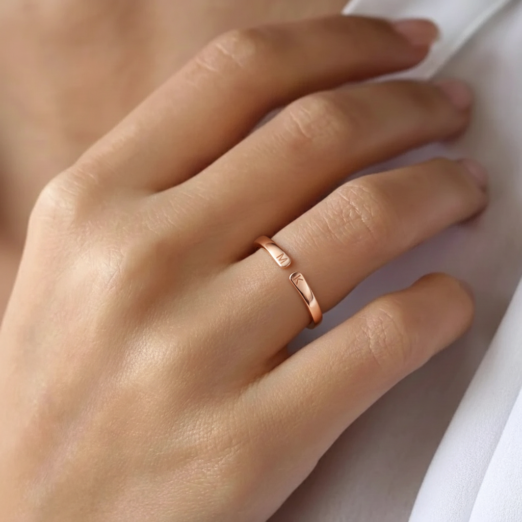 Bague initiale personnalisée