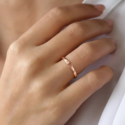 Bague initiale personnalisée