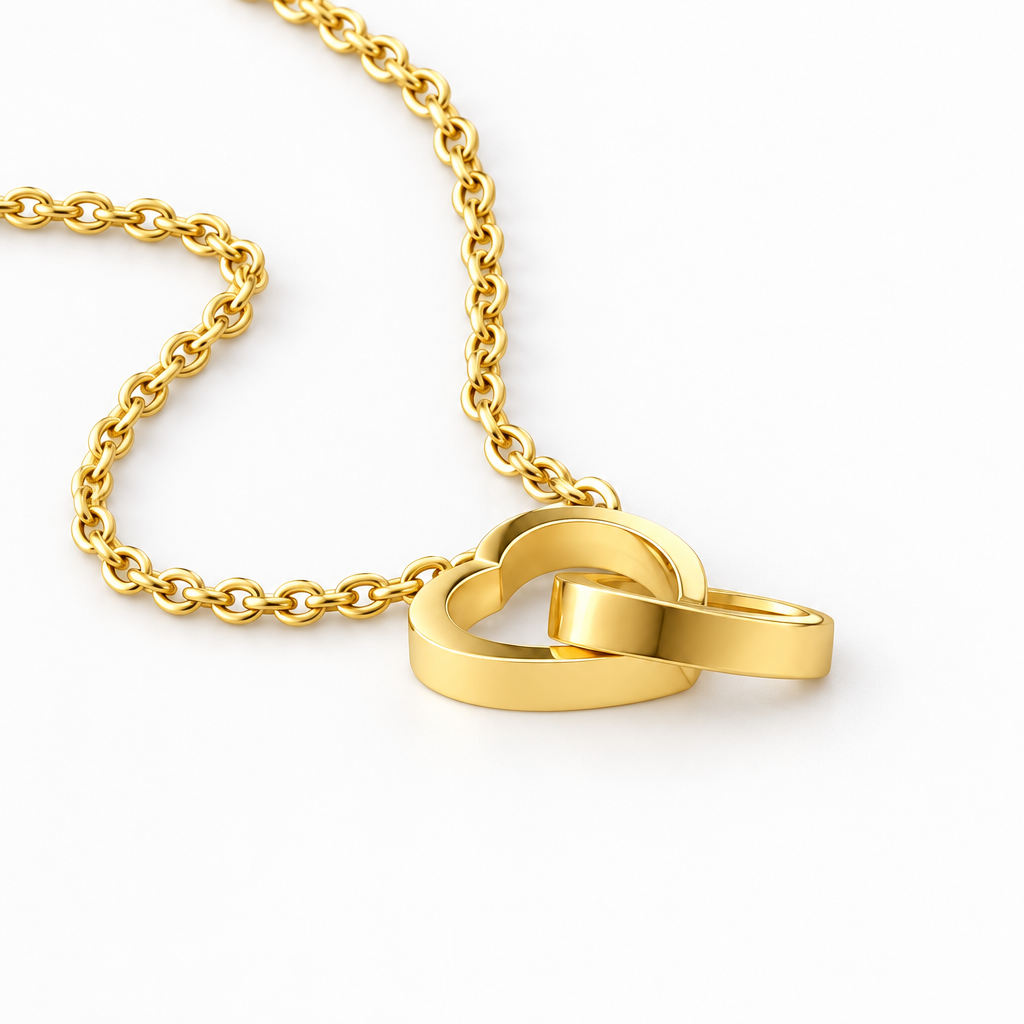 Collier double cœur